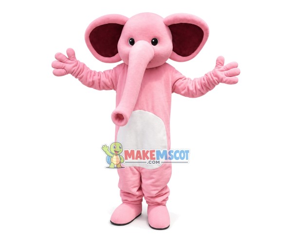 Outdoor Lovely Pink Elephant Mascot Costume Outdoor Lovely Pink Elephant Mascot Costume