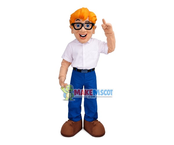 Serious The Blonde Teacher Mascot Costume Serious The Blonde Teacher Mascot Costume