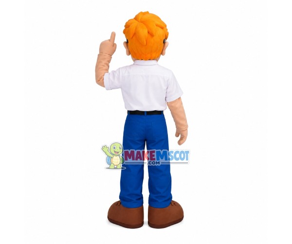 Serious The Blonde Teacher Mascot Costume Serious The Blonde Teacher Mascot Costume