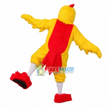 Violent Furry Yellow & Red Chicken Mascot Costume Violent Furry Yellow & Red Chicken Mascot Costume