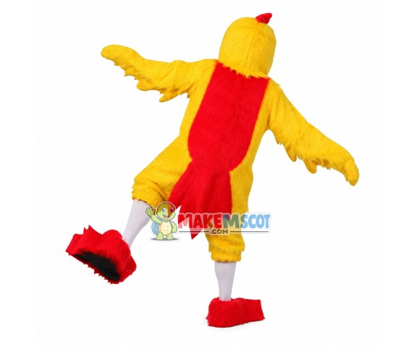 Violent Furry Yellow & Red Chicken Mascot Costume Violent Furry Yellow & Red Chicken Mascot Costume