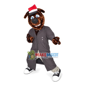 Hilarious Christmas Brown Dog Mascot Costume Hilarious Christmas Brown Dog Mascot Costume