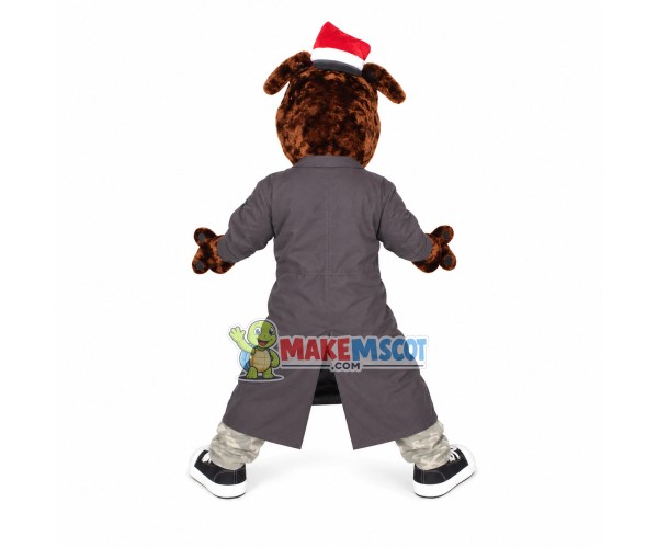 Hilarious Christmas Brown Dog Mascot Costume Hilarious Christmas Brown Dog Mascot Costume