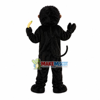 Zoo Monkey Holding Banana Mascot Costume