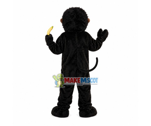 Zoo Monkey Holding Banana Mascot Costume Zoo Monkey Holding Banana Mascot Costume