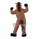 Erect The Light Brown Adult Horse Mascot Costume Erect The Light Brown Adult Horse Mascot Costume