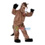 Erect The Light Brown Adult Horse Mascot Costume