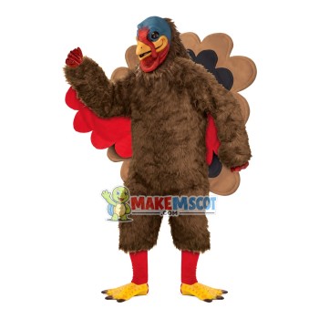 Professional Customized Brown Peacock Mascot Costume