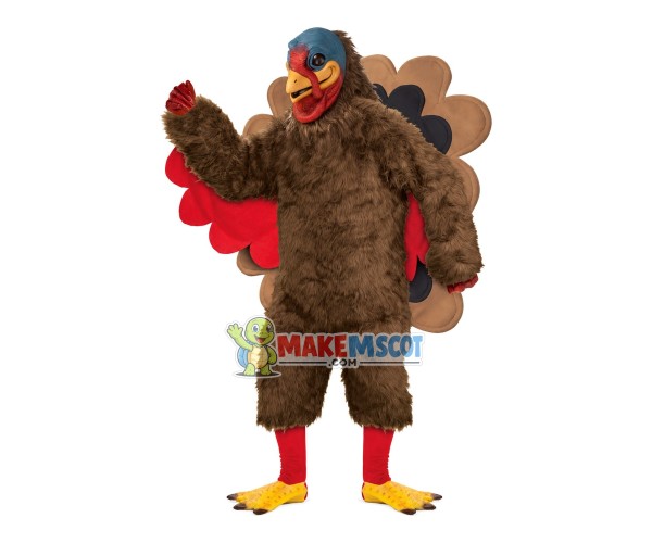 Professional Customized Brown Peacock Mascot Costume Professional Customized Brown Peacock Mascot Costume