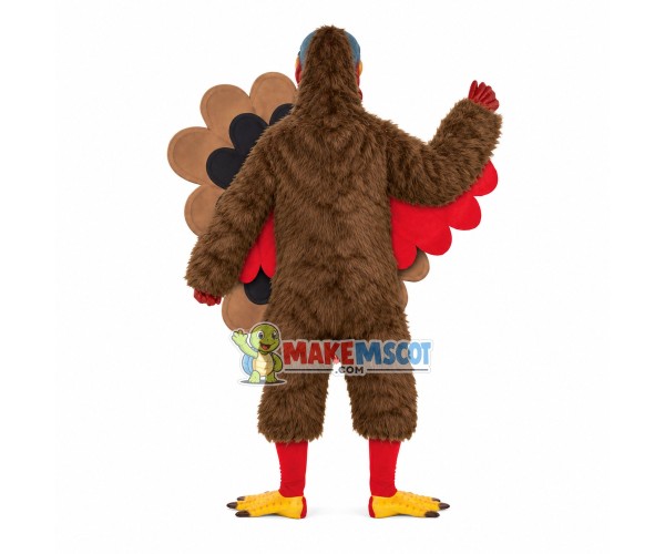 Professional Customized Brown Peacock Mascot Costume Professional Customized Brown Peacock Mascot Costume