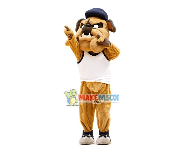 Lively Performing Bulldog Mascot Costume Lively Performing Bulldog Mascot Costume