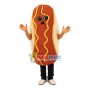 Crude Hot Dog With Mustard Sauce Mascot Costume