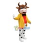 Spotted Cow In the Cardigan Jacket Mascot Costume