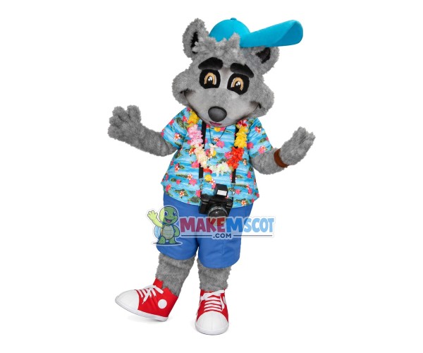 Beach Holiday Dog Carrying Camera Mascot Costume