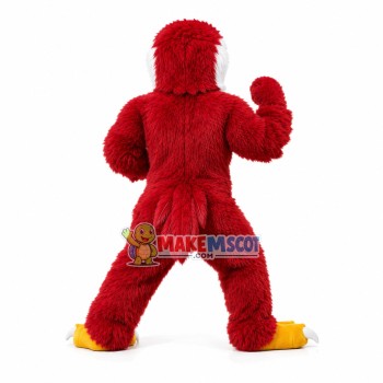 Powerful Fierce Red Hairy Eagle Mascot Costume Powerful Fierce Red Hairy Eagle Mascot Costume