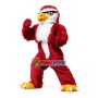 Powerful Fierce Red Hairy Eagle Mascot Costume