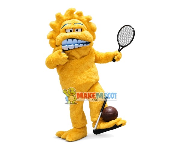 Furry Yellow Monster Of The University Mascot Costume Furry Yellow Monster Of The University Mascot Costume