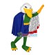 Fat-headed Green Duck In Cloak Mascot Costume Fat-headed Green Duck In Cloak Mascot Costume