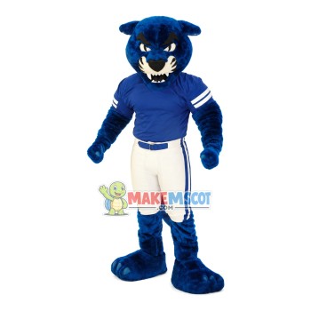 Blue Panther With Hale Body Mascot Costume Blue Panther With Hale Body Mascot Costume