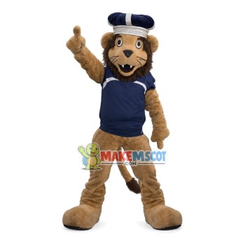 Young Lion King With Crown Mascot Costume