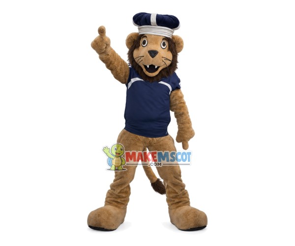 Young Lion King With Crown Mascot Costume Young Lion King With Crown Mascot Costume