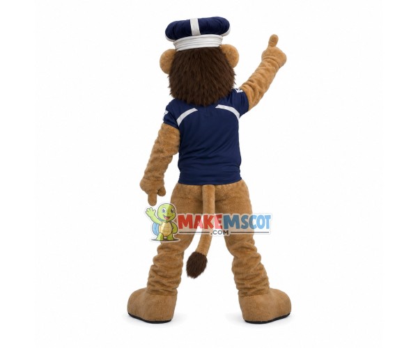 Young Lion King With Crown Mascot Costume