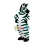 Green Zebra Turning Head Mascot Costume