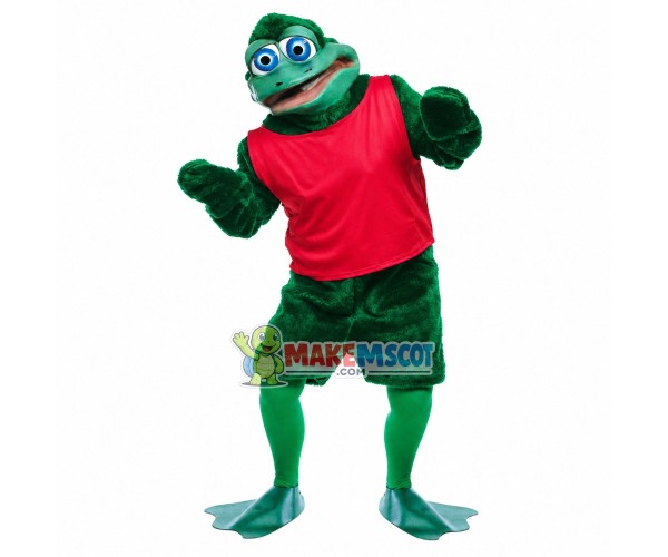 Entertaining Singing Frog Mascot Costume Entertaining Singing Frog Mascot Costume