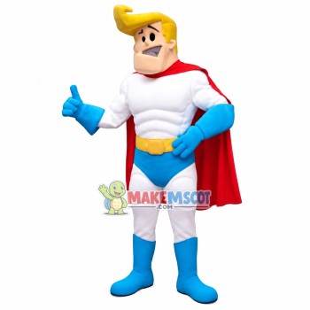 Muscle Blond Cleaning Guard Mascot Costume Muscle Blond Cleaning Guard Mascot Costume