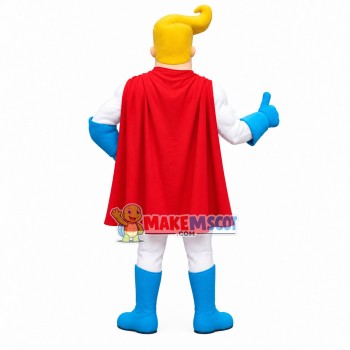 Muscle Blond Cleaning Guard Mascot Costume Muscle Blond Cleaning Guard Mascot Costume