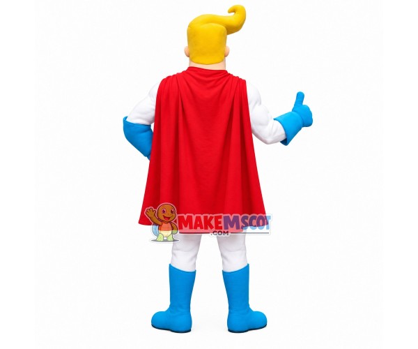 Muscle Blond Cleaning Guard Mascot Costume