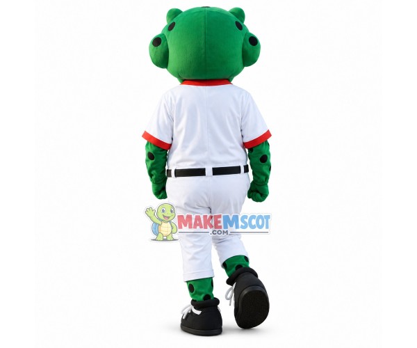 Warm-up Rugby Player Bullfrog Mascot Costume Warm-up Rugby Player Bullfrog Mascot Costume
