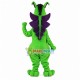 Green Spotted Dinosaur With Ears Up Mascot Costume Green Spotted Dinosaur With Ears Up Mascot Costume
