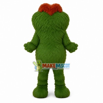 Big Mouth Green Furry Monster Mascot Costume Big Mouth Green Furry Monster Mascot Costume
