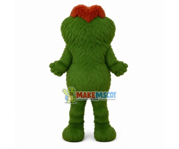 Big Mouth Green Furry Monster Mascot Costume Big Mouth Green Furry Monster Mascot Costume