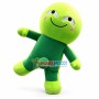 The Green Doll With Humble Expression Mascot Costume