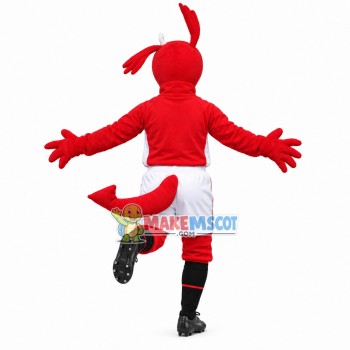 Exciting Red Dragon On The Field Mascot Costume Exciting Red Dragon On The Field Mascot Costume