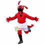 Exciting Red Dragon On The Field Mascot Costume