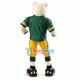 Athletic Rugby Player White Leopard Mascot Costume Athletic Rugby Player White Leopard Mascot Costume