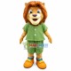 Amiable Baby Lion In The Green Suit Mascot Costume Amiable Baby Lion In The Green Suit Mascot Costume