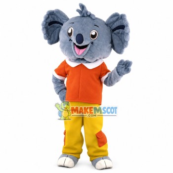 Adult Soft Koala With Blouse Mascot Costume Adult Soft Koala With Blouse Mascot Costume