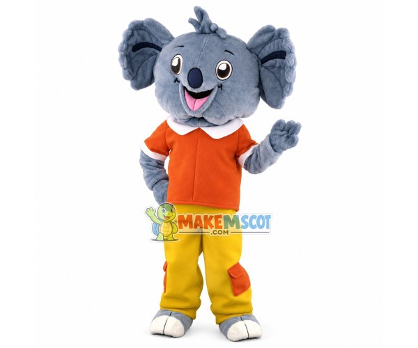 Adult Soft Koala With Blouse Mascot Costume Adult Soft Koala With Blouse Mascot Costume