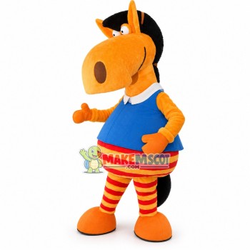 Orange Striped Horse of The Toy World Mascot Costume