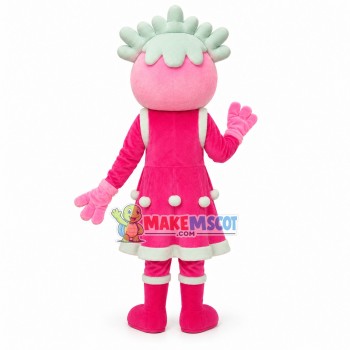 Christmas Pretty Pink Doll Cartoon Mascot Costume Christmas Pretty Pink Doll Cartoon Mascot Costume