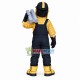 Blue-eyed Worker Carrying Brick Mascot Costume Blue-eyed Worker Carrying Brick Mascot Costume