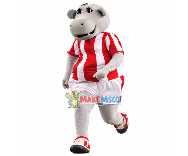 Actively Responding Hippopotamus Mascot Costume Actively Responding Hippopotamus Mascot Costume