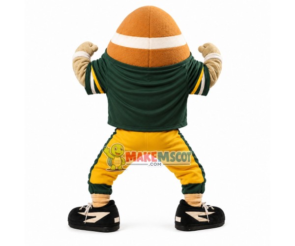 Sports Cartoon Rugby Wearing Team Suit Mascot Costume