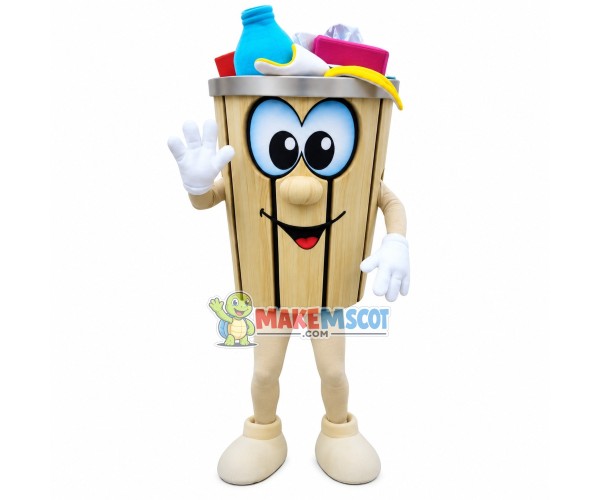 Trash Bin Full of Recyclables Mascot Costume