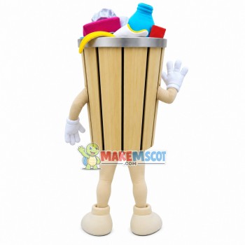 Trash Bin Full of Recyclables Mascot Costume