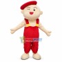 Bald Baby In the Red Beret Mascot Costume